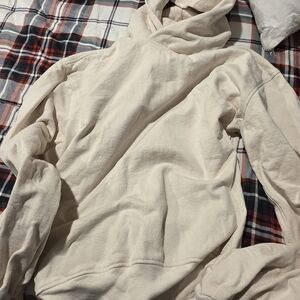 Men's Cream Hoodie Sweatshirt